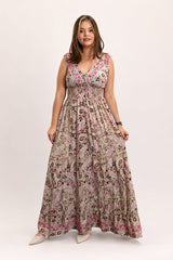 Vestido Longo Ciganinha com Lastex Estilo Boho Bali - Naguirre Shop