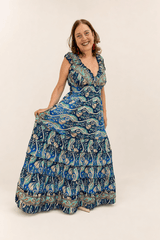 Vestido Longo Ciganinha com Lastex Estilo Boho Bali - Naguirre Shop