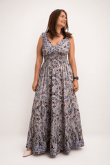 Vestido Longo Ciganinha com Lastex Estilo Boho Bali - Naguirre Shop