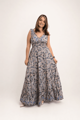 Vestido Longo Ciganinha com Lastex Estilo Boho Bali - Naguirre Shop