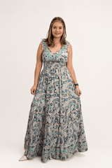 Vestido Longo Ciganinha com Lastex Estilo Boho Bali - Naguirre Shop