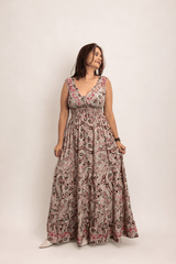 Vestido Longo Ciganinha com Lastex Estilo Boho Bali - Naguirre Shop