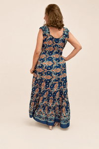 Vestido Longo Ciganinha com Lastex Estilo Boho Bali - Naguirre Shop