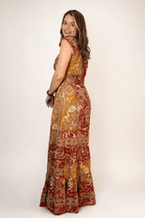 Vestido Longo Ciganinha com Lastex Estilo Boho Bali - Naguirre Shop