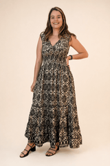 Vestido Longo Ciganinha com Lastex Estilo Boho Bali - Naguirre Shop