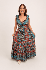 Vestido Longo Ciganinha com Lastex Estilo Boho Bali - Naguirre Shop
