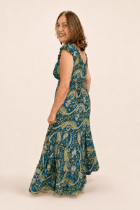 Vestido Longo Ciganinha com Lastex Estilo Boho Bali - Naguirre Shop