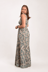 Vestido Longo Ciganinha com Lastex Estilo Boho Bali - Naguirre Shop