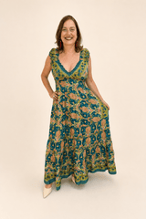 Vestido Longo Ciganinha com Lastex Estilo Boho Bali - Naguirre Shop