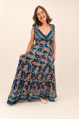 Vestido Longo Ciganinha com Lastex Estilo Boho Bali - Naguirre Shop