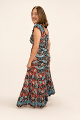 Vestido Longo Ciganinha com Lastex Estilo Boho Bali - Naguirre Shop