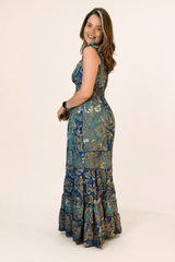 Vestido Longo Ciganinha com Lastex Estilo Boho Bali - Naguirre Shop