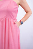 Vestido Longo Luísa – Alça Ajustável em Viscose Marrant com Fenda Lateral - Naguirre Shop