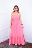 Vestido Longo Luísa – Alça Ajustável em Viscose Marrant com Fenda Lateral - Naguirre Shop