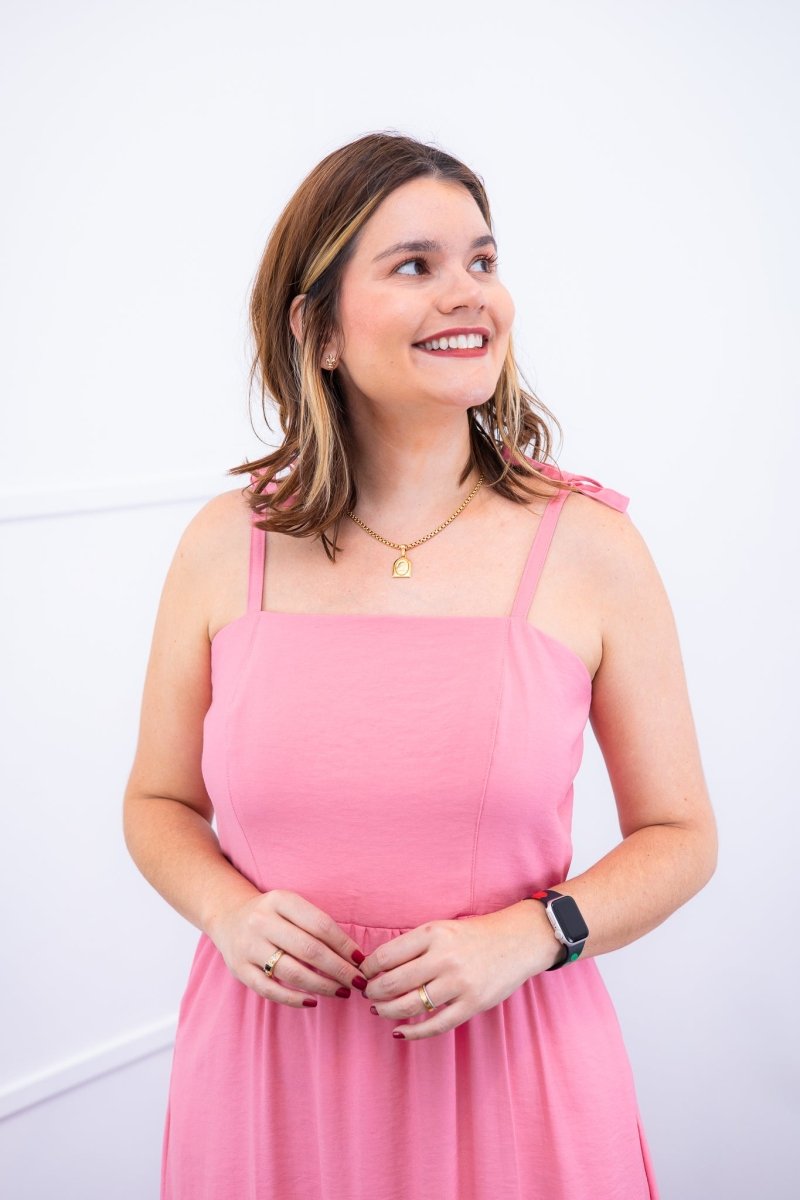 Vestido Longo Luísa – Alça Ajustável em Viscose Marrant com Fenda Lateral - Naguirre Shop