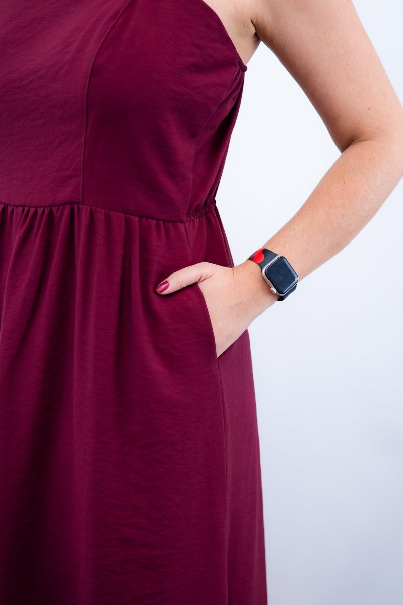Vestido Longo Luísa – Alça Ajustável em Viscose Marrant com Fenda Lateral - Naguirre Shop
