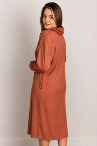 Vestido Lorena - Manga Longa com Gola Boba em Canelado Flex - Naguirre Shop