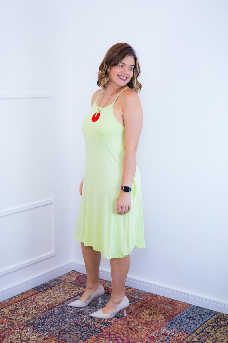 Vestido Lótus - Midi de Alcinhas em Viscolycra - Naguirre Shop