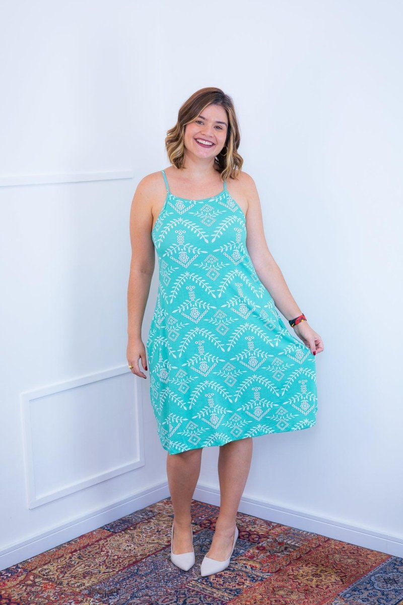 Vestido Lótus - Midi de Alcinhas em Viscolycra - Naguirre Shop