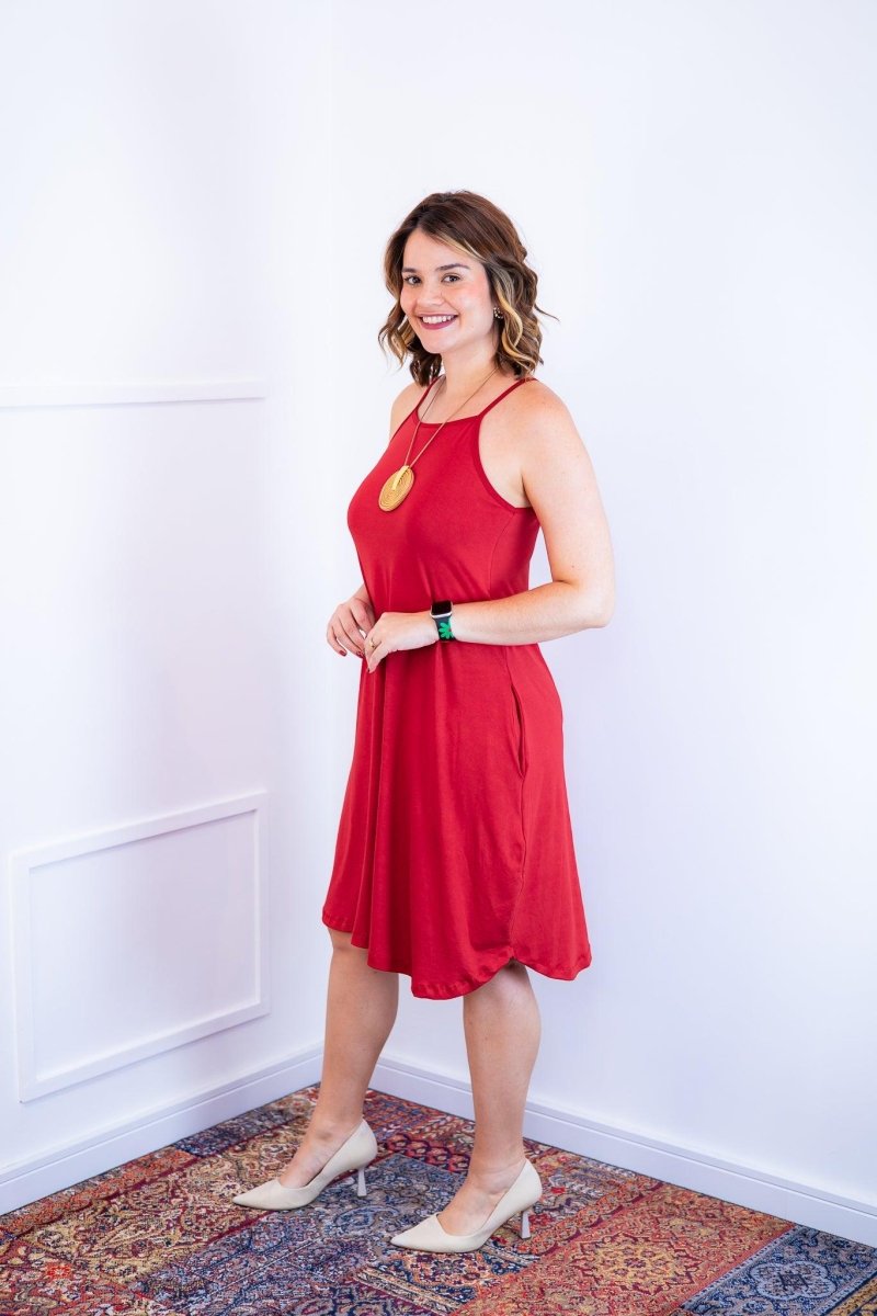 Vestido Lótus - Midi de Alcinhas em Viscolycra - Naguirre Shop