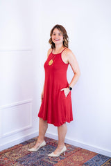 Vestido Lótus - Midi de Alcinhas em Viscolycra - Naguirre Shop