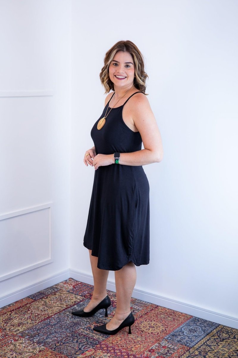Vestido Lótus - Midi de Alcinhas em Viscolycra - Naguirre Shop