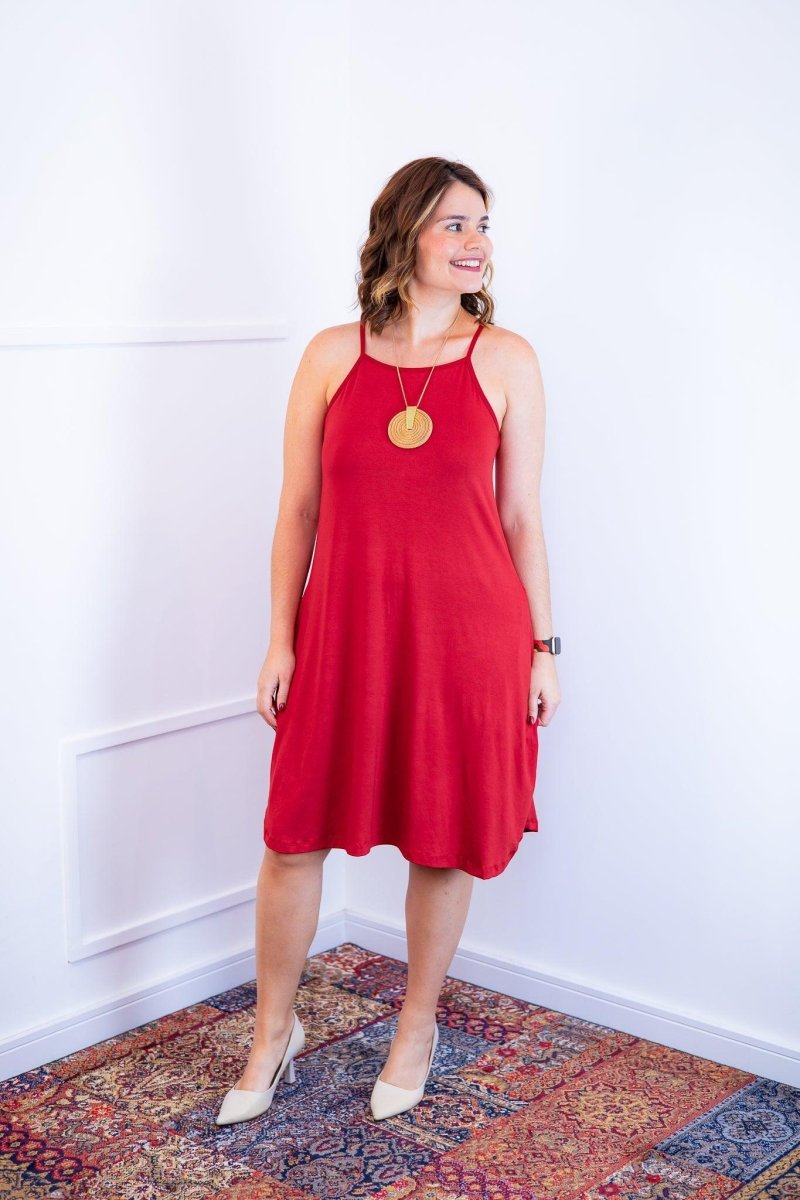 Vestido Lótus - Midi de Alcinhas em Viscolycra - Naguirre Shop