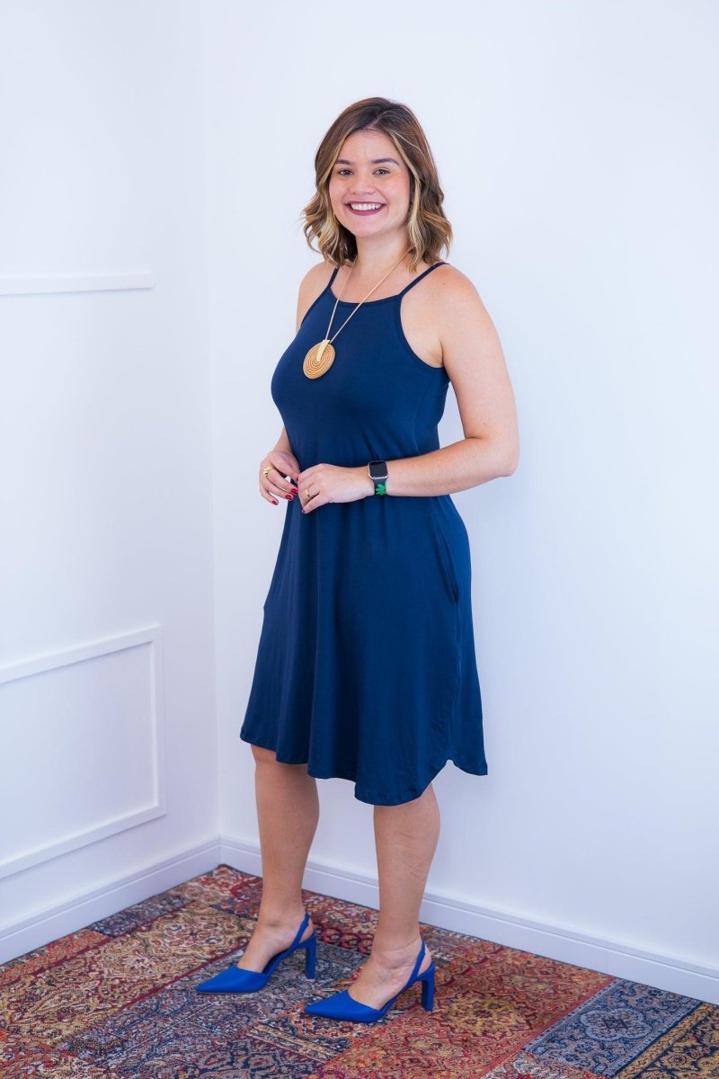 Vestido Lótus - Midi de Alcinhas em Viscolycra - Naguirre Shop