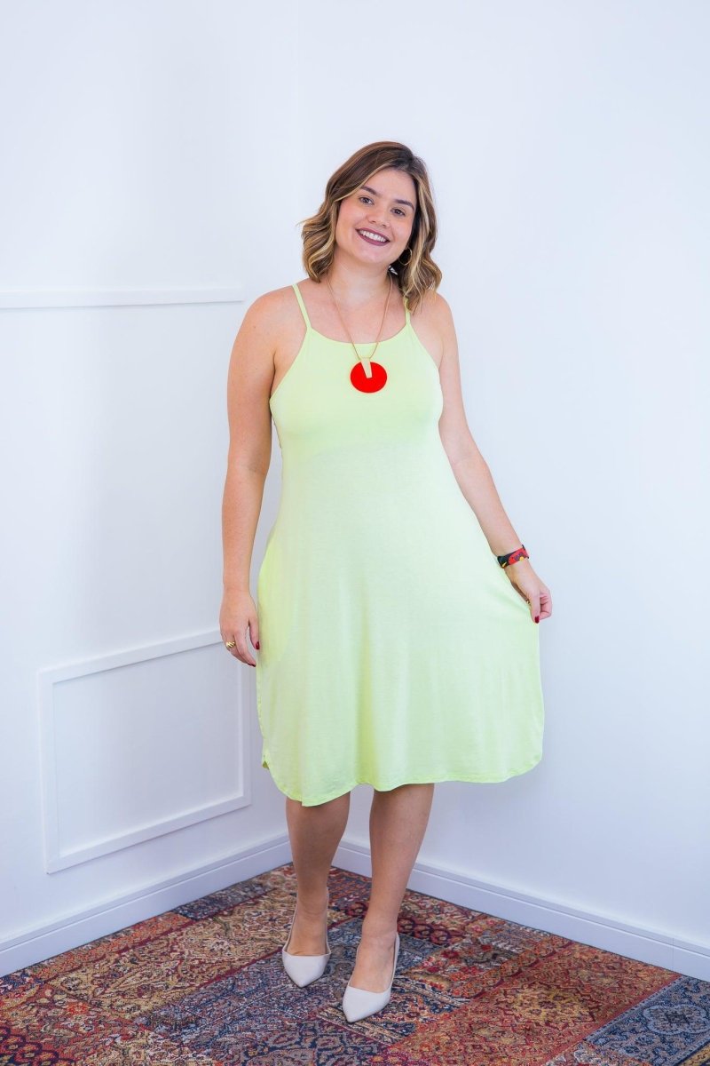 Vestido Lótus - Midi de Alcinhas em Viscolycra - Naguirre Shop
