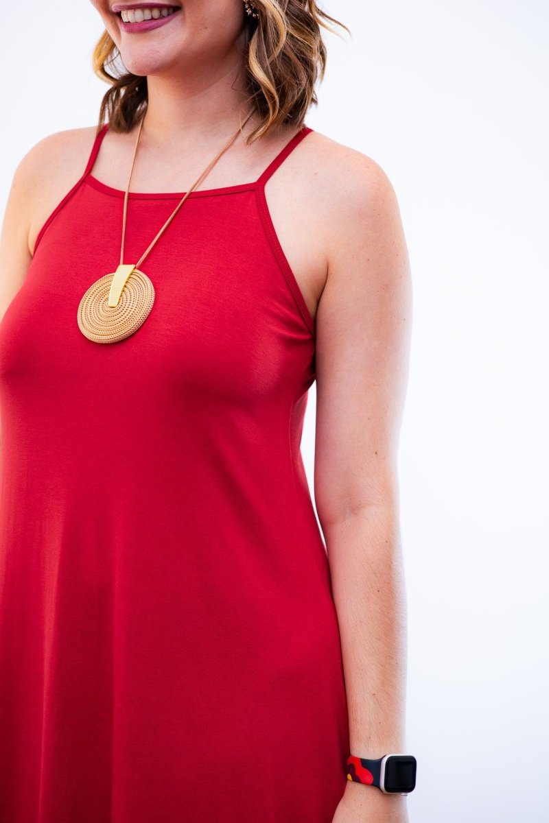 Vestido Lótus - Midi de Alcinhas em Viscolycra - Naguirre Shop
