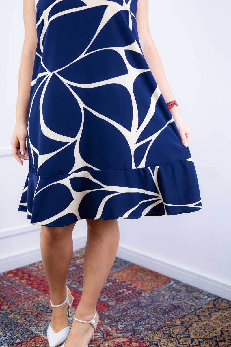 Vestido Luana – Evasê com Gola Padre e Bolsos em Crepe - Naguirre Shop