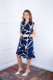 Vestido Luana – Evasê com Gola Padre e Bolsos em Crepe - Naguirre Shop