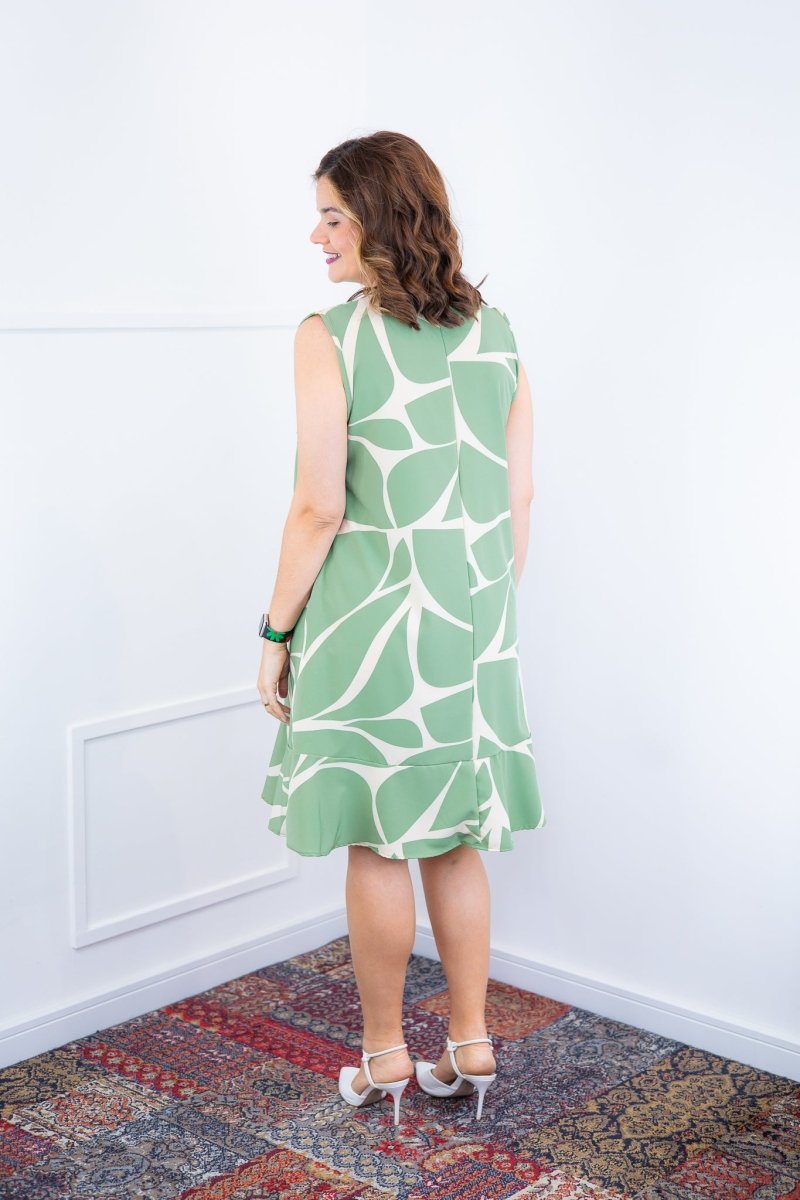 Vestido Luana – Evasê com Gola Padre e Bolsos em Crepe - Naguirre Shop