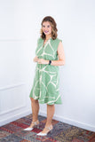 Vestido Luana – Evasê com Gola Padre e Bolsos em Crepe - Naguirre Shop