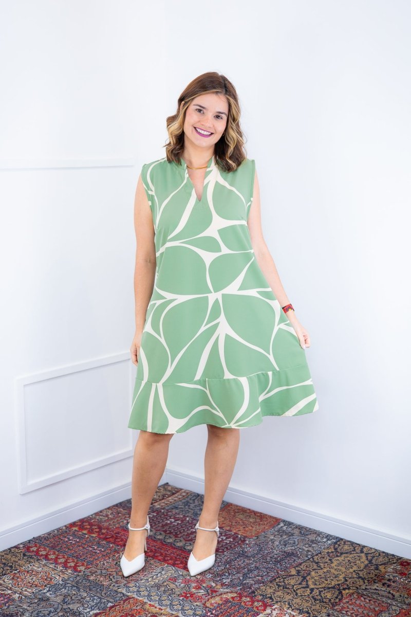 Vestido Luana – Evasê com Gola Padre e Bolsos em Crepe - Naguirre Shop