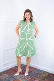 Vestido Luana – Evasê com Gola Padre e Bolsos em Crepe - Naguirre Shop