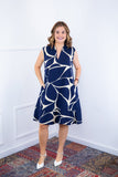 Vestido Luana – Evasê com Gola Padre e Bolsos em Crepe - Naguirre Shop