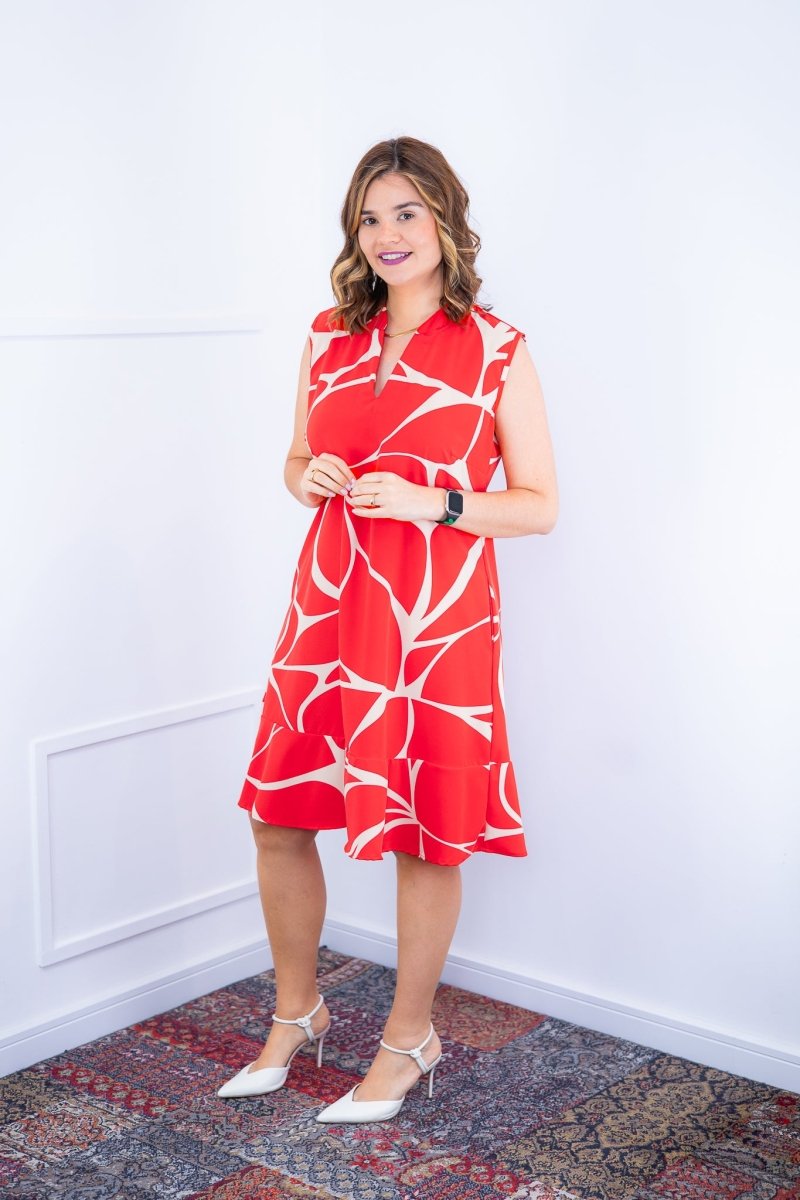 Vestido Luana – Evasê com Gola Padre e Bolsos em Crepe - Naguirre Shop