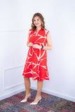 Vestido Luana – Evasê com Gola Padre e Bolsos em Crepe - Naguirre Shop