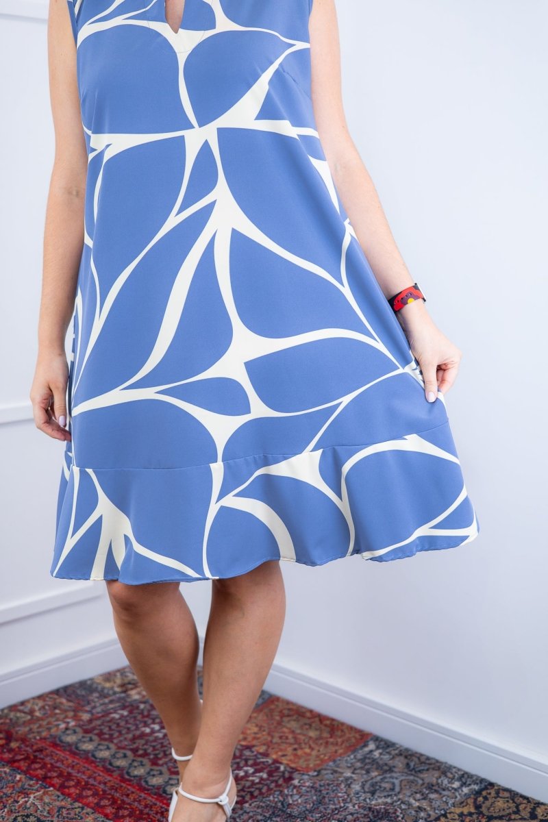 Vestido Luana – Evasê com Gola Padre e Bolsos em Crepe - Naguirre Shop
