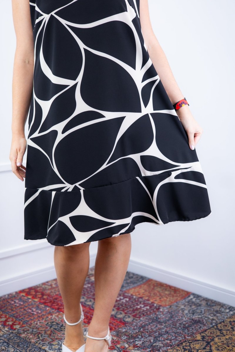 Vestido Luana – Evasê com Gola Padre e Bolsos em Crepe - Naguirre Shop