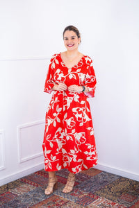 Vestido Luciana – Longuete em Viscolinho com Mangas Amplas e Bolsos - Naguirre Shop