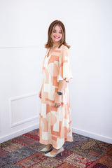 Vestido Luciana – Longuete em Viscolinho com Mangas Amplas e Bolsos - Naguirre Shop
