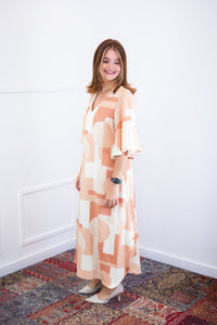 Vestido Luciana – Longuete em Viscolinho com Mangas Amplas e Bolsos - Naguirre Shop