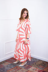 Vestido Luciana – Longuete em Viscolinho com Mangas Amplas e Bolsos - Naguirre Shop