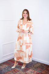 Vestido Luciana – Longuete em Viscolinho com Mangas Amplas e Bolsos - Naguirre Shop