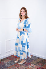 Vestido Luciana – Longuete em Viscolinho com Mangas Amplas e Bolsos - Naguirre Shop