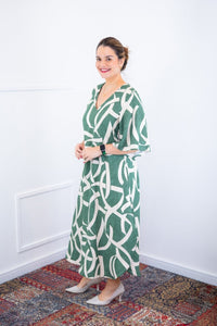 Vestido Luciana – Longuete em Viscolinho com Mangas Amplas e Bolsos - Naguirre Shop