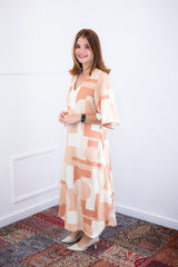 Vestido Luciana – Longuete em Viscolinho com Mangas Amplas e Bolsos - Naguirre Shop