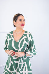 Vestido Luciana – Longuete em Viscolinho com Mangas Amplas e Bolsos - Naguirre Shop